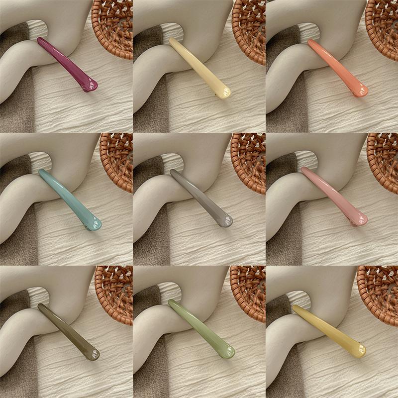 5Pcs Solid Color Duckbill Clip For Women Girls Sweet Colorful Fix Hairpin  Side Bangs Hair Clip Headwear Hair Accessories