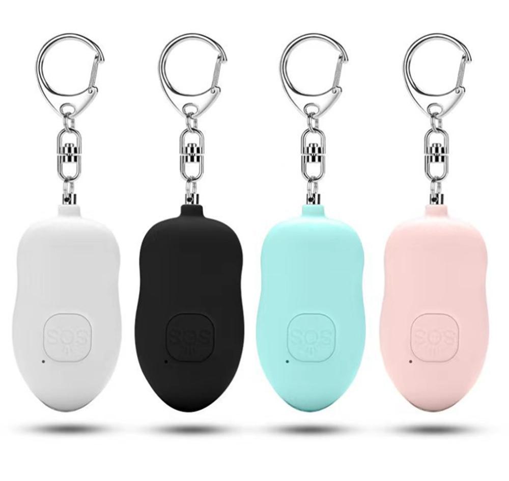 Personal Alarm LED Flashlight Rechargeable Whistle Security Alarm Keychain for Night Running Traveling Elderly Travelling 130dB
