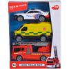 Set de voiture - dickie toys - kit de voiture de l'équipe sos belge - 3 pièces - pour garçons - 3 ans et plus