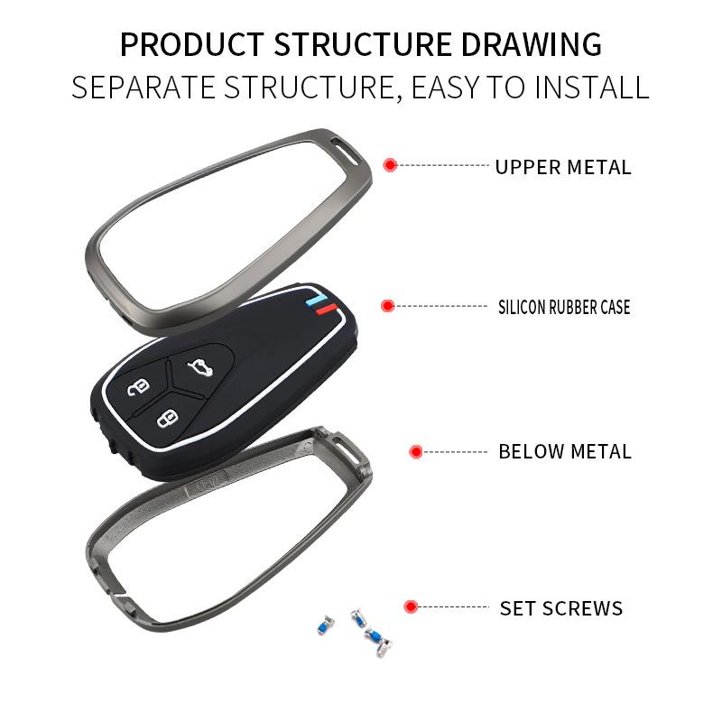 Auto Smart Key Fob Cover Case Protective Remote Fit For Skyworth Ev6 Skywell Et5 Ht-I Hti Imperium Sev Elaris Beo Phev Auto Key Fob Decoration