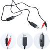 USB 5V To 1.5V Power Supply Clip Cable AA LR03 LR6 LR14 LR20 Battery Replace 1Pc 1.5V Battery Alligator Clips Cable