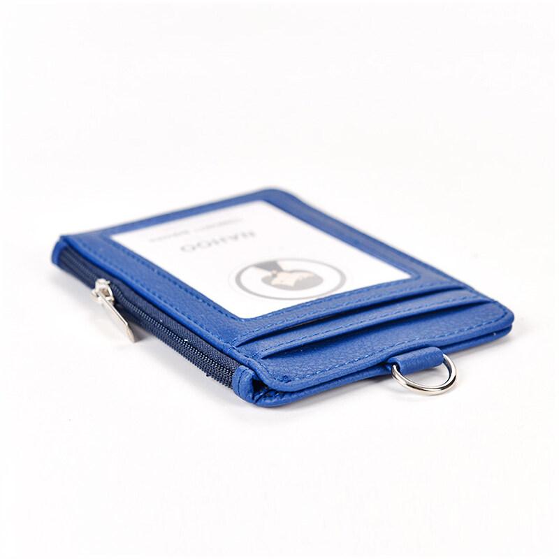 Multifunctional Zipper Work ID Card Holder with Lanyard Identity Access Staff Badge Multi-Card Bank Campus School Office Card Holder
