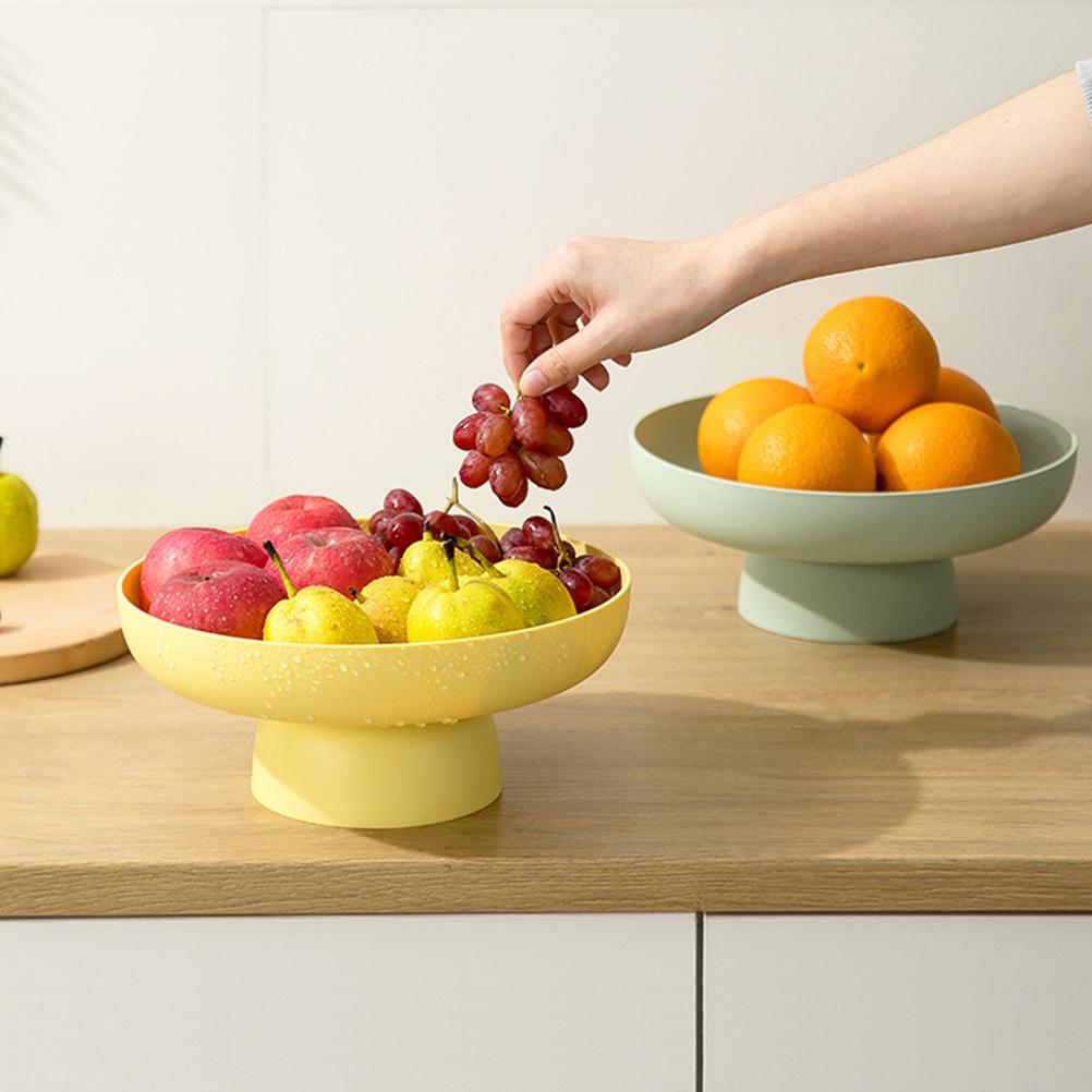 Portable Fruit Draining Bowl High Base Decorative Fruit Basket Snack Holder Wedding Party Dessert Storage Stand