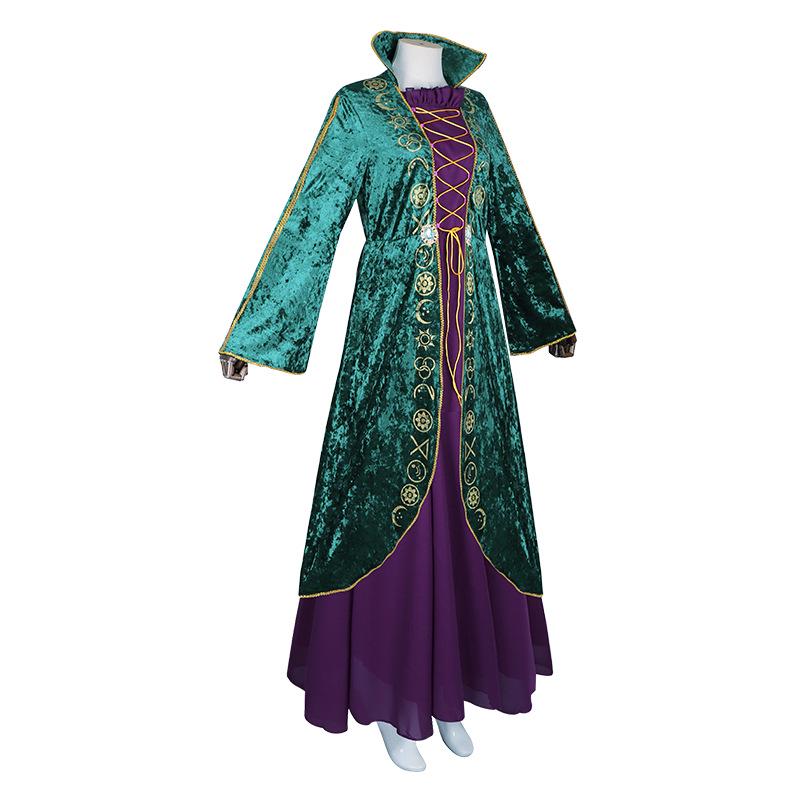 Hocus Pocus Winifred Hexe Retro Lange Robe Halloween Kostüm