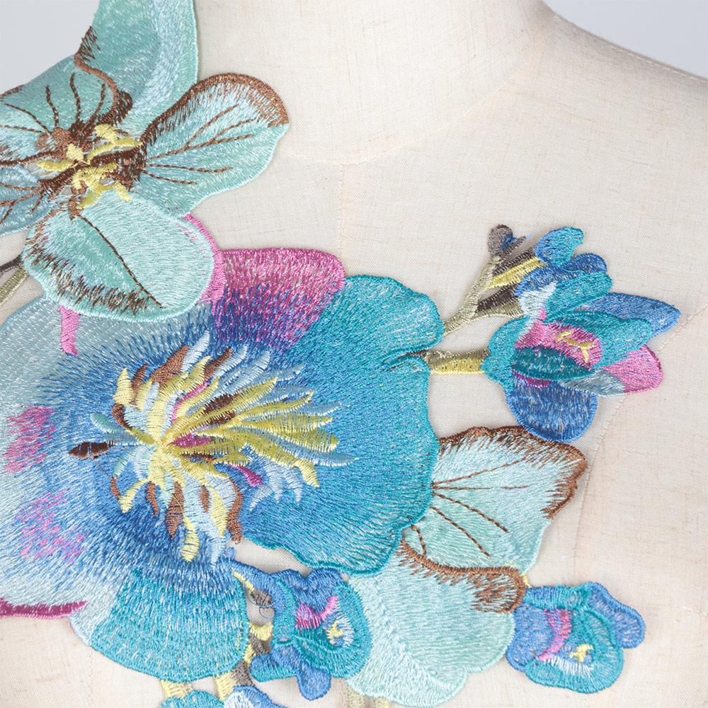 Craft Trim Wedding Clothes Patch Dress Applique Flower Neckline Embroidered Collar
