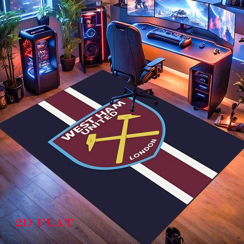 Dywan z logo West Ham do salonu, sypialni, domu, dekoracja sofy, antypoślizgowa mata podłogowa dla dzieci do zabawy