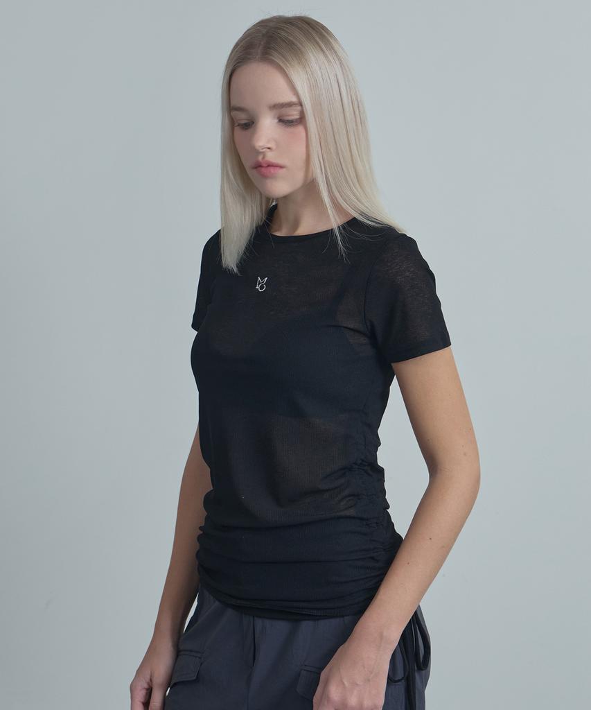 Mualeumoa Seethrough String T-Shirt-Black