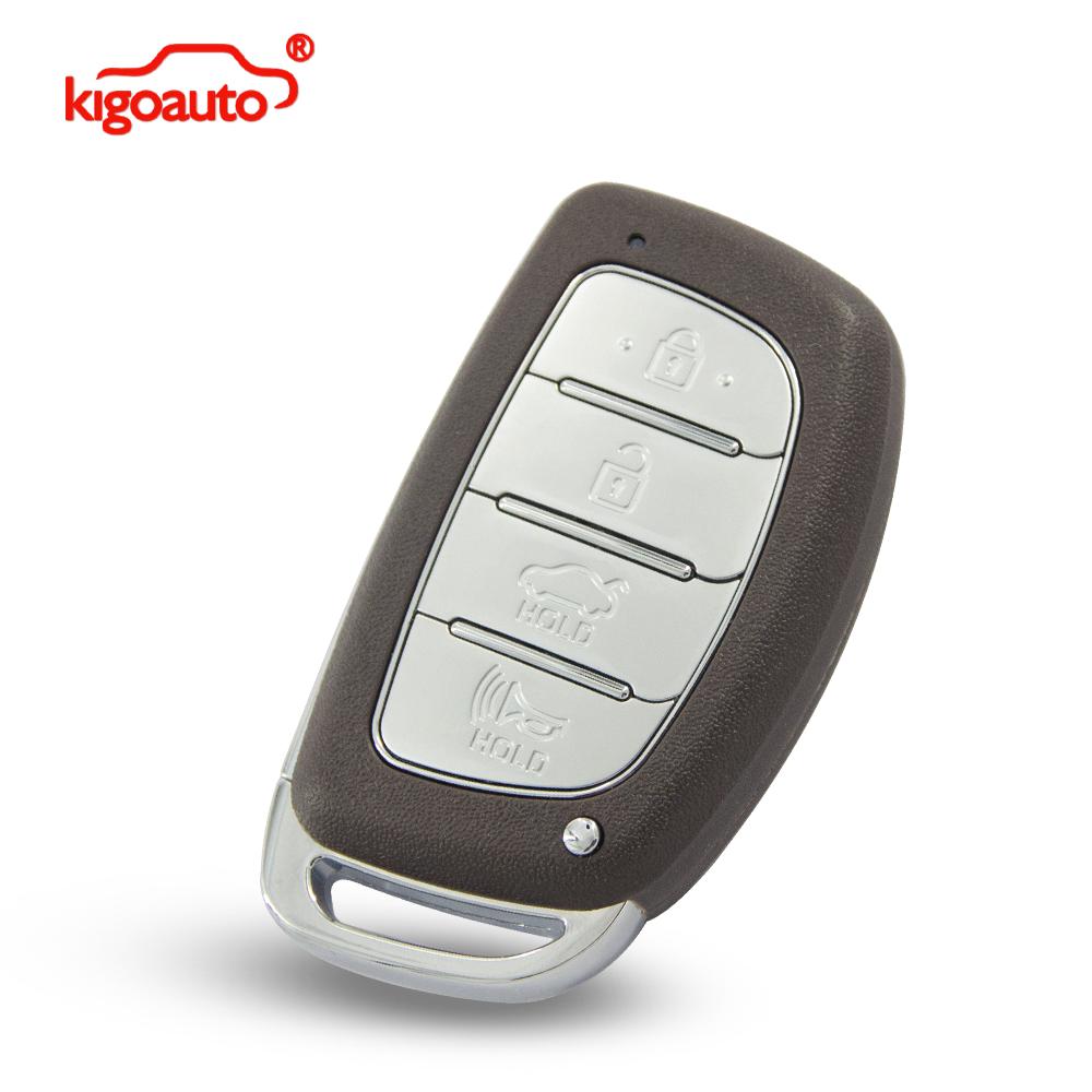 kigoauto Smart key shell case 4 button Trunk for Hyundai Elantra 2016 2017 2018 No battery holder