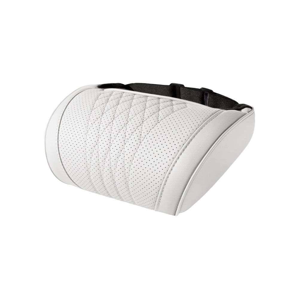 Universal Car Neck Pillow Perforated PU Leather Automotive Head Support Car Interior