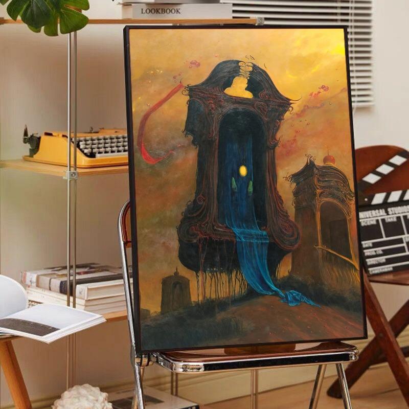 Zdzislaw Beksinski Kunst Anime Plakater Klistrete Hvitpapirklistremerke DIY Rom Bar Kafé Kawaii Rominnredning