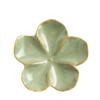 Multi-color Ceramic Dipping Plate Vintage Seasoning Sauce Dish Decorative Petal-Shaped Dish  Party