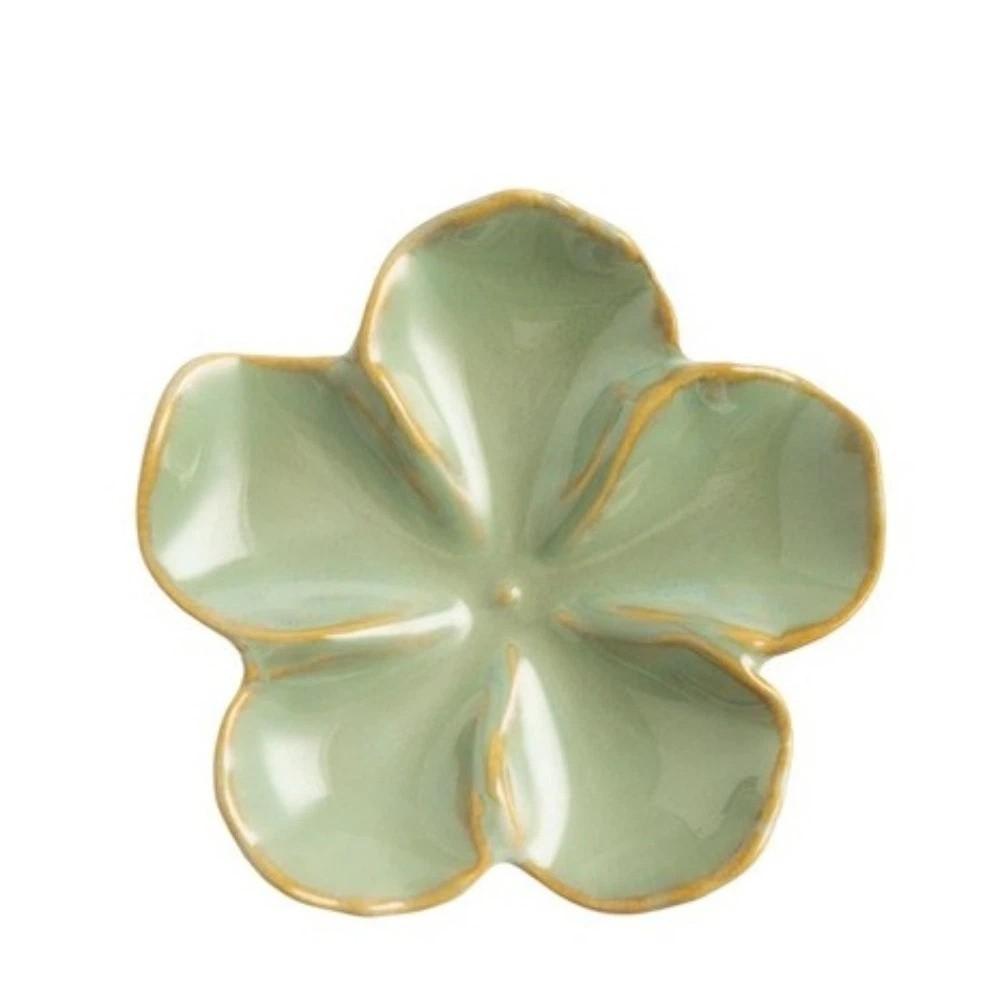 Vintage Petal-Shaped Dish Flower Shaped Seasoning Sauce Dish Dipping Sauce Dish  Home Use зелёный