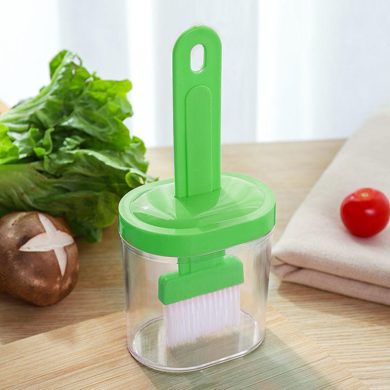 Oil Brush Pancake Oil Brush with Bottle Integrated Oil Pot Brush Kitchen Household Heat Resistant Barbecue Brush Sauce Brush