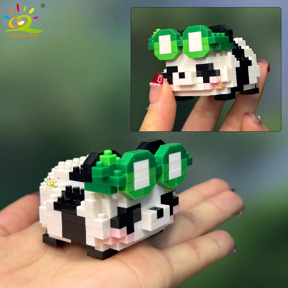Mini Cute Panda Micro Building Blocks 3D Diamond Model Animal Bricks DIY City Construction Toys for Children Kids Gift