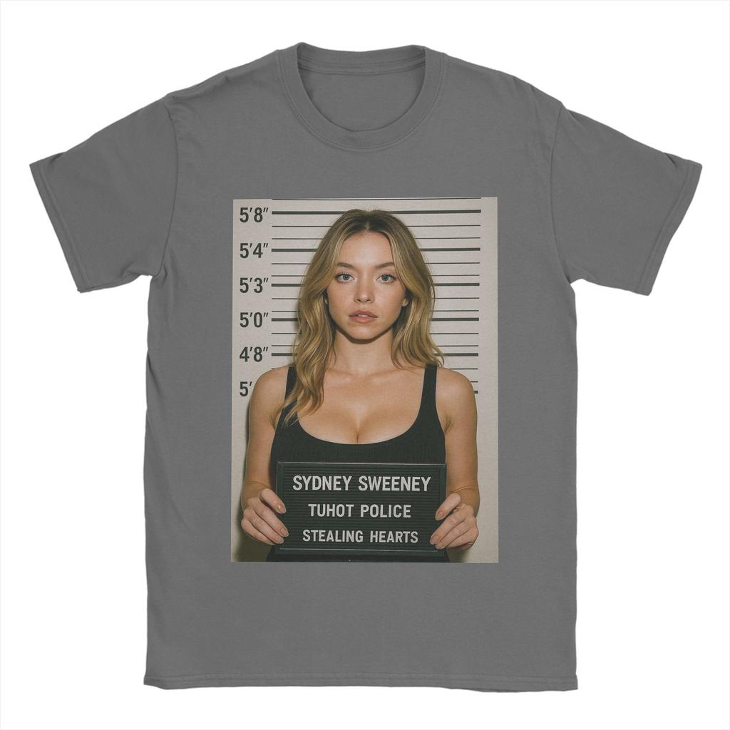 Incredibile Sydney Sweeney Sta Rubando Cuori Magliette Girocollo Magliette in Cotone Maglietta a Maniche Corte Abbigliamento Classico