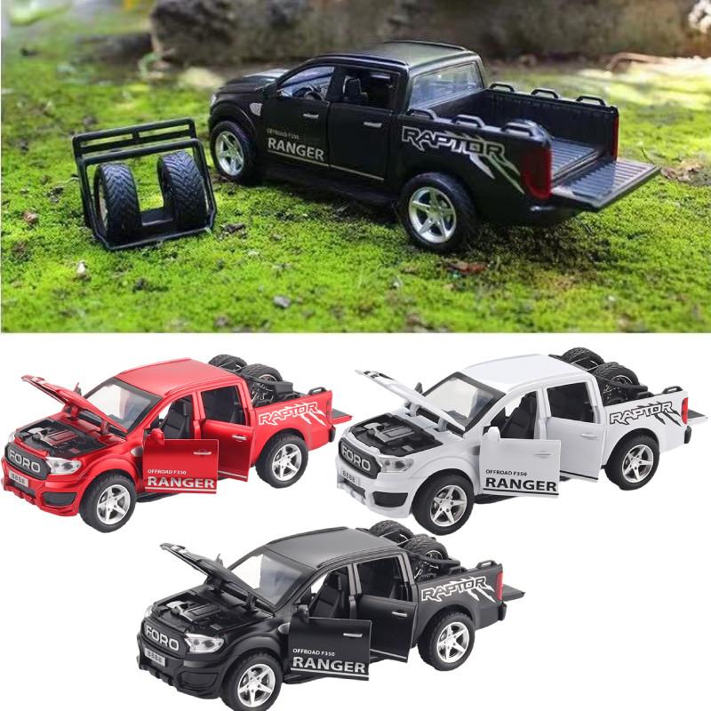 Raptor Ford F350 Alloy Diecast Car Model Sound Light Pull Back Car Gift Toy