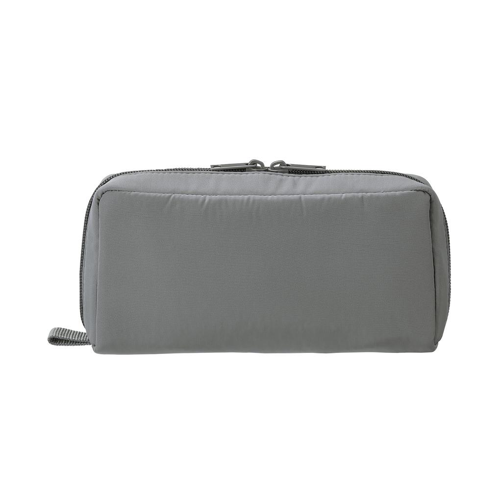 MUJI Polyester Gadget Approximately 20cm Wide x 9cm High x 6cm 44303795 Pouch, Deep, Gray,