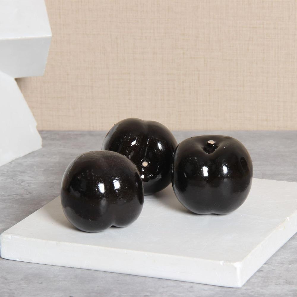 10pcs Handicrafts Artificial Foam Black Plum Mini Faux Fruit Ornament  Home Decor