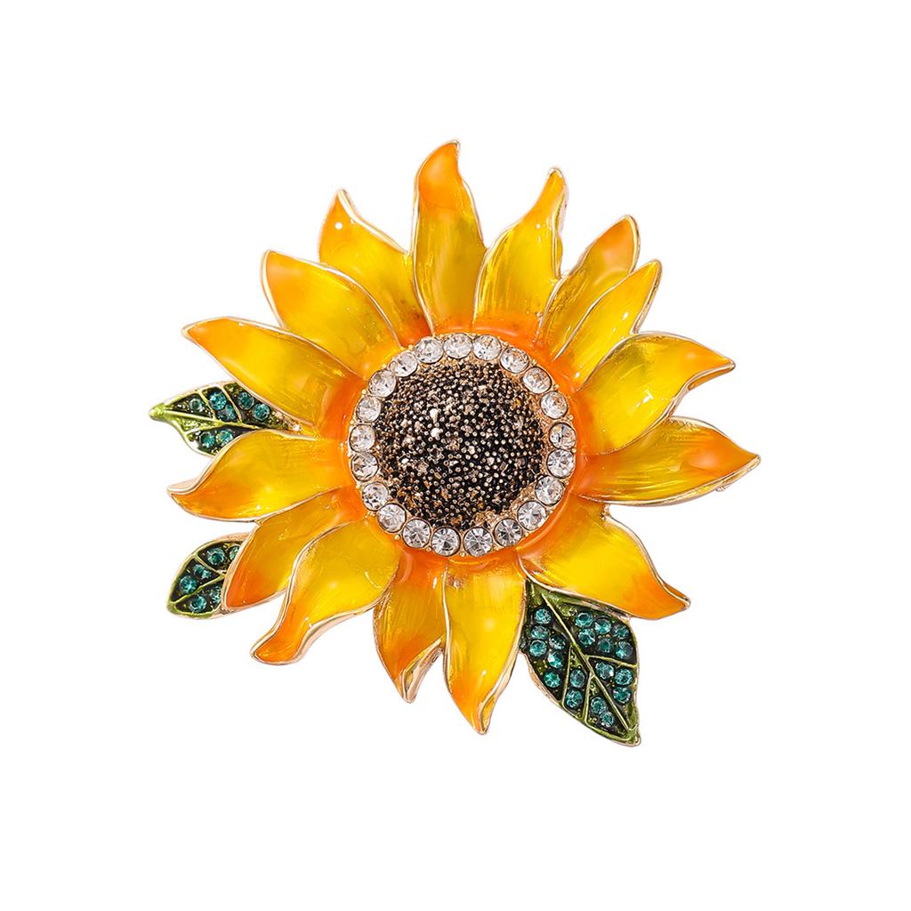 Versatile Alloy Flower Pin With Smooth Surfaces Easy To Cleaning For Multiple Styles Pairing