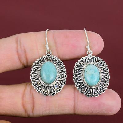 Amazonite Gemstone Earring Handmade Jewelry Vintage Earring 925 Sterling Silver Earring Birthstone Earrings Elegant Jewelry Gifts For Friend