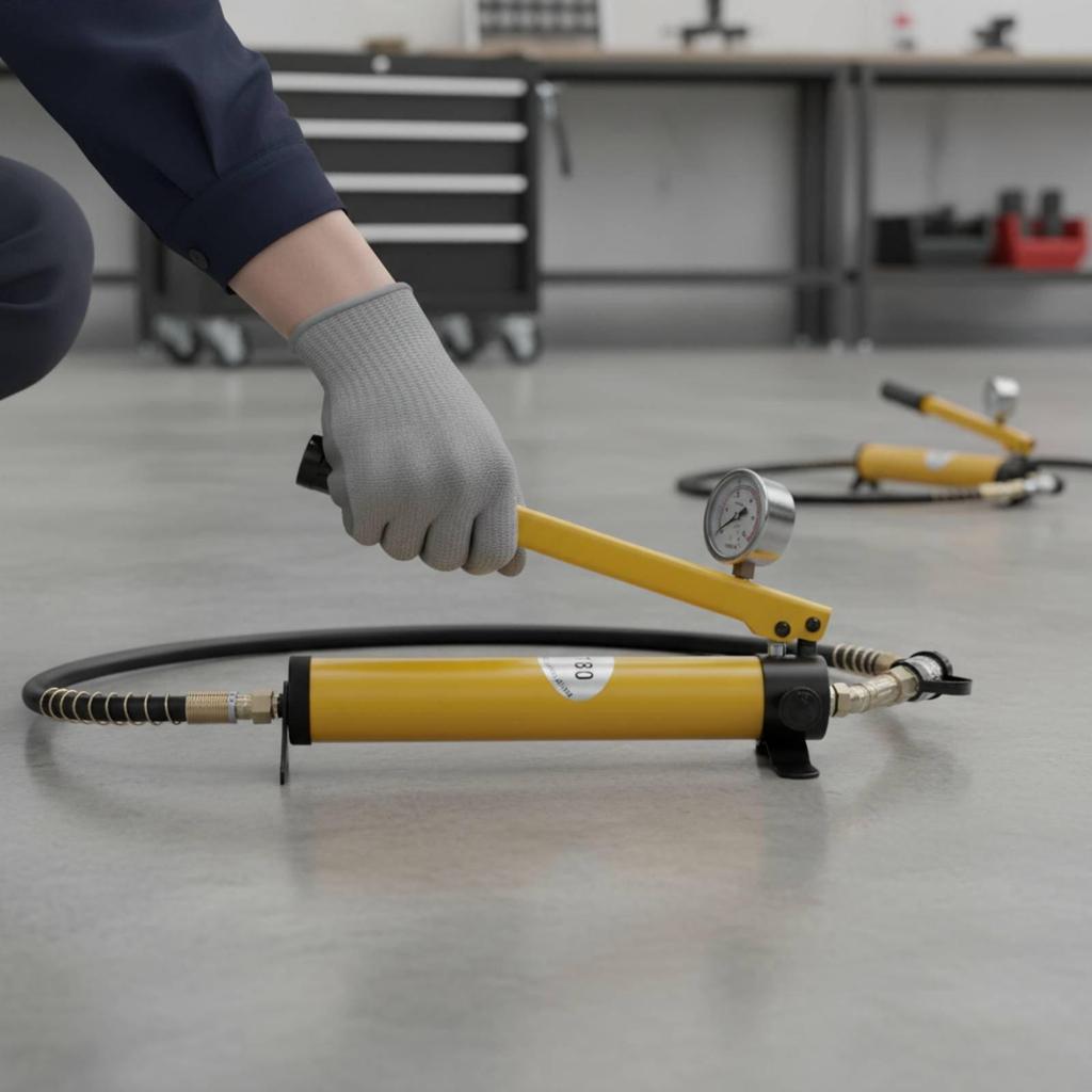 Manual Hydraulic Pump Heavy Duty Hand Leak Resistant Industrial