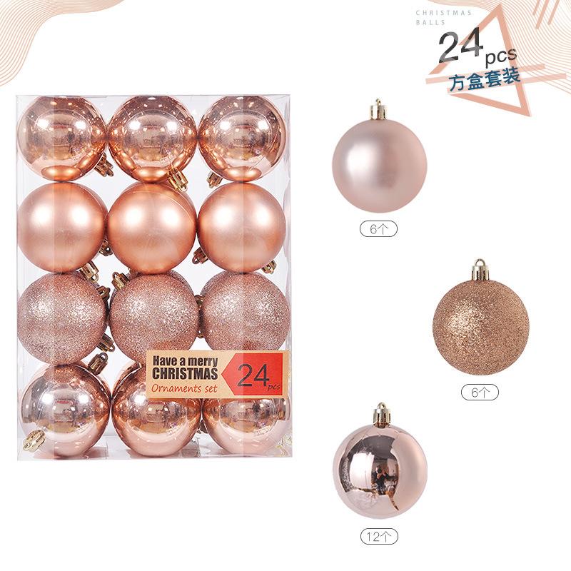 Pendant Set Shiny Xmas Decoration Christmas Ornament Glossy Decoration Set For Christmas Tree Gift-giving Celebration