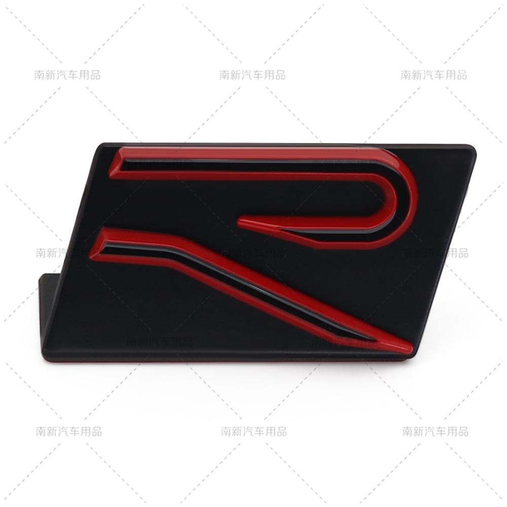 3D metal materail car new R rail front grille badge emblem stickers for VW Volkswagen SAGITARE ARTEON POLO MK GOLF 8 accessories