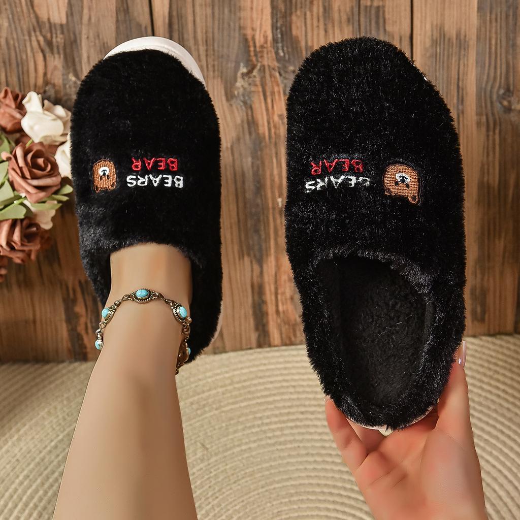 Fashion Women Slippers 2024 New Winter Home Cotton Slippers Women Soft Sole Non Slip Warm Couple Cotton Shoes Comfortable Slides Women