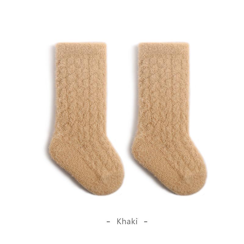 Autumn Winter Baby Socks Fleece Thickened Newborn Children Socks Warm Mid-Tube Kids Socks For Boys And Girls