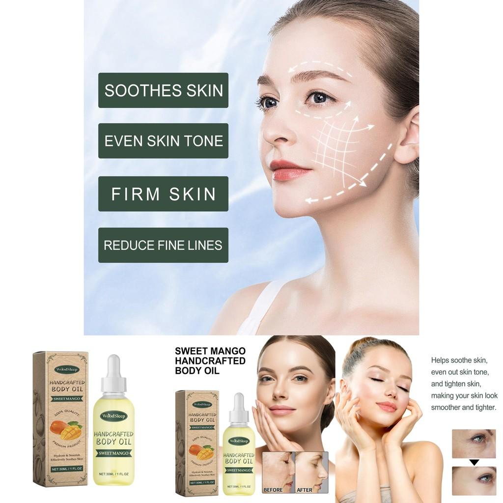 Woodsleep Mango Seed Care Oil Hydrating Nourishing Serum For Fine Lines And Wrinkles