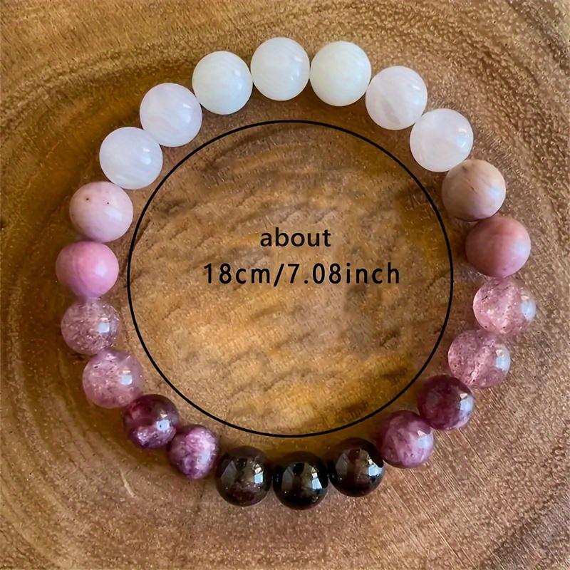 4 Pcs Bohemian Natural Citrine Malachite Fortune Rose Quartz Lovely Moonstone Sacred Tiger Eye Protection Vibrant Elegant Fashion Beaded Bracelet