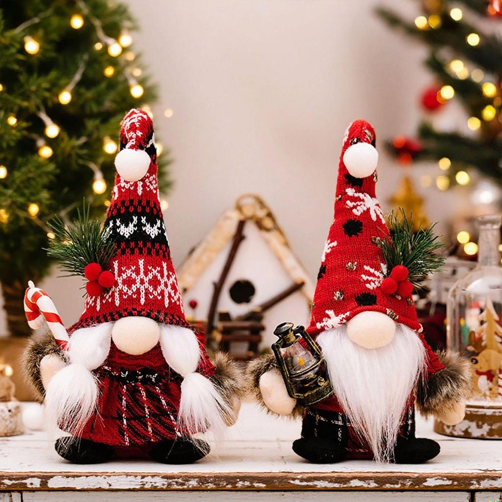 Settimanale Natale Gnomo Senza Faccia Cappello a Cuffia Ornamento