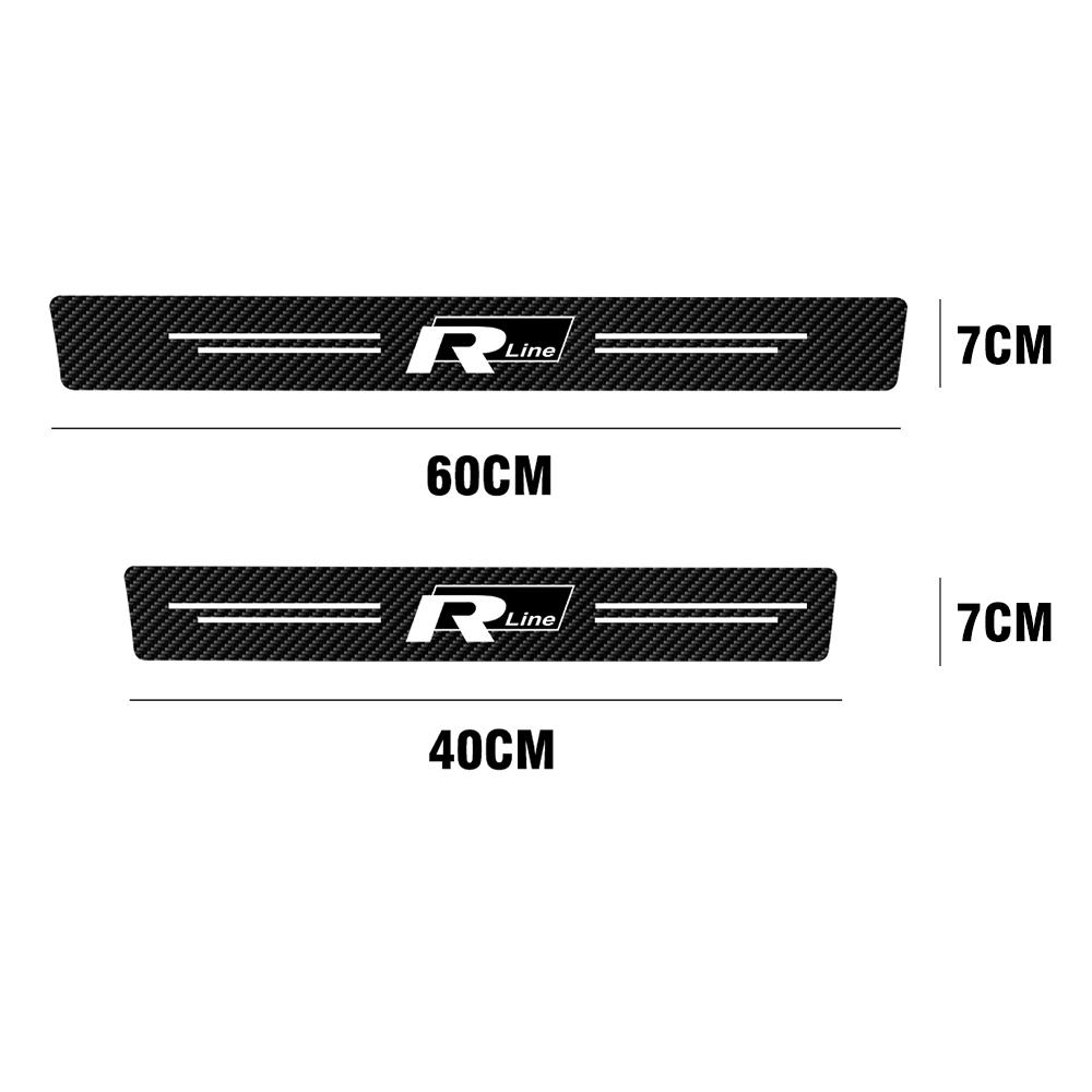 2025 Hot Car Door Sill Protector Plate Threshold Anti-Scratch Bumper Stickers for Volkswagen Golf R Rline Tiguan Polo GTI CC Pas