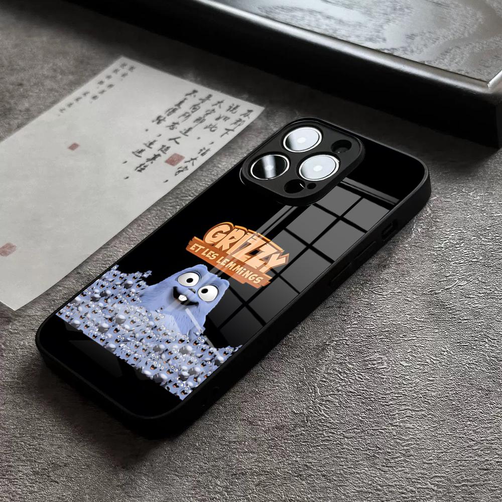 

Cartoon GRizzy And Lemmings Phone Case For IPhone 17 Pro Max 14 Pro 15 12 11 13 Mini X XR XS 16 Plus SE Glass Cover iPhone13 ProMax