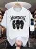 Heartless Graphic T-shirt - Black Cotton Blend