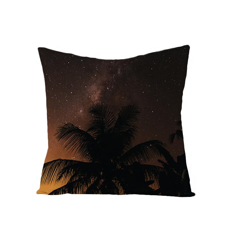 Zuhause Tropische Pflanze Grüne Blätter Polyester Kissenbezug Zuhause Nordischer Ins Stil Kissen Lendenkissenbezug