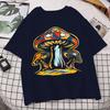 Retro Graphic Tees Unisex Summer Loose Vintage Boho Mushroom Unisex T Shirt Psychedelic Hippie Art Tshirt Clothing Tops Femme Soft