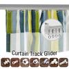 20Pcs Curtain Track Glider Ceiling Sliding Curtain Track Hooks Drapery Rail Roller Carrier Shower Curtain Pulley Window Acce