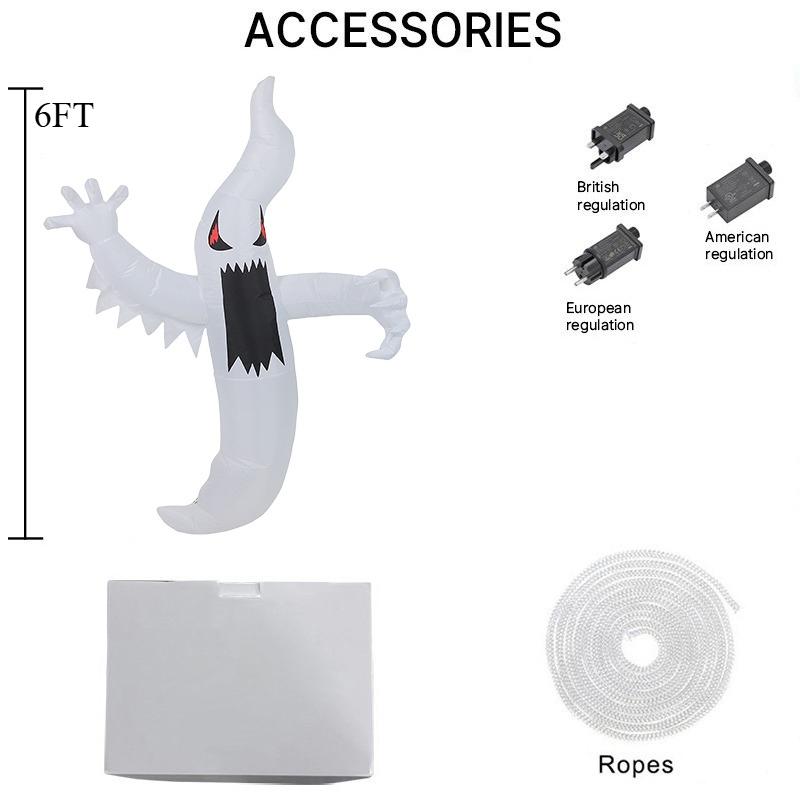 Halloween Inflatable Toys Terror Decorations Built-in LED Lights Courtyard Prop Inflatable Model Outdoor Ornament Party Garden