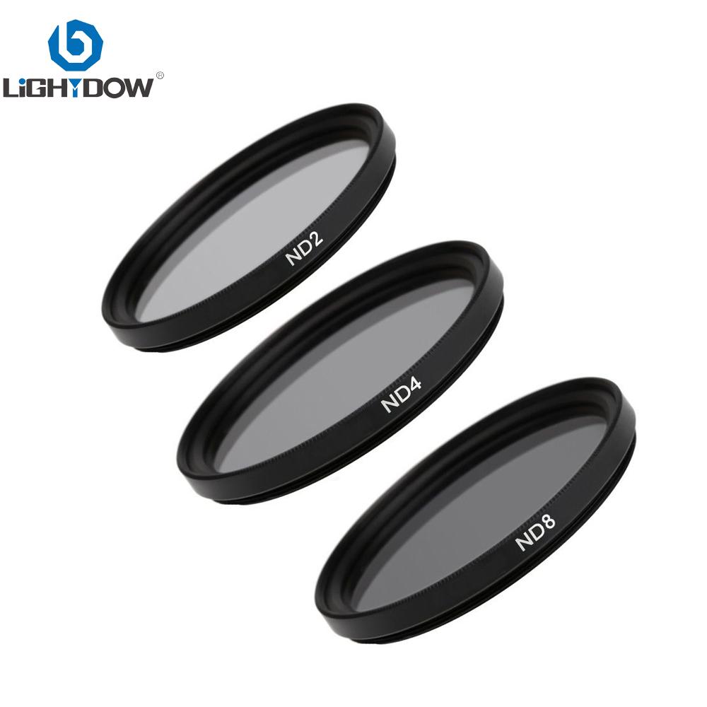 Lightdow Lens Filter ND2 ND4 ND8 3 In 1 Set Neutral Density Filter 49 52 55 58 62 67 72 77 82 for Nikon Sony Pentax Canon Camera