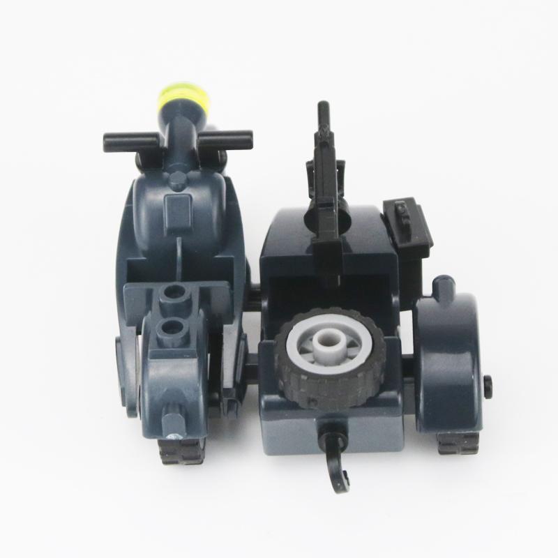 WW2 Military Germany Motorcycle Accessorie Building Blocks WW2 Army Soldiers Rifle Vehicle Model Weapon Bricks Toys for