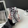 For iPhone 16 Pro Max Case Electroplated TPU Phone Shell Hollow Heat Dissipation Fish Bone Design