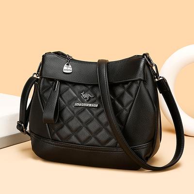 Umhängetasche für Frauen mittleren Alters, Kleine quadratische bestickte Tasche für Frauen, Einseitige Schultertasche