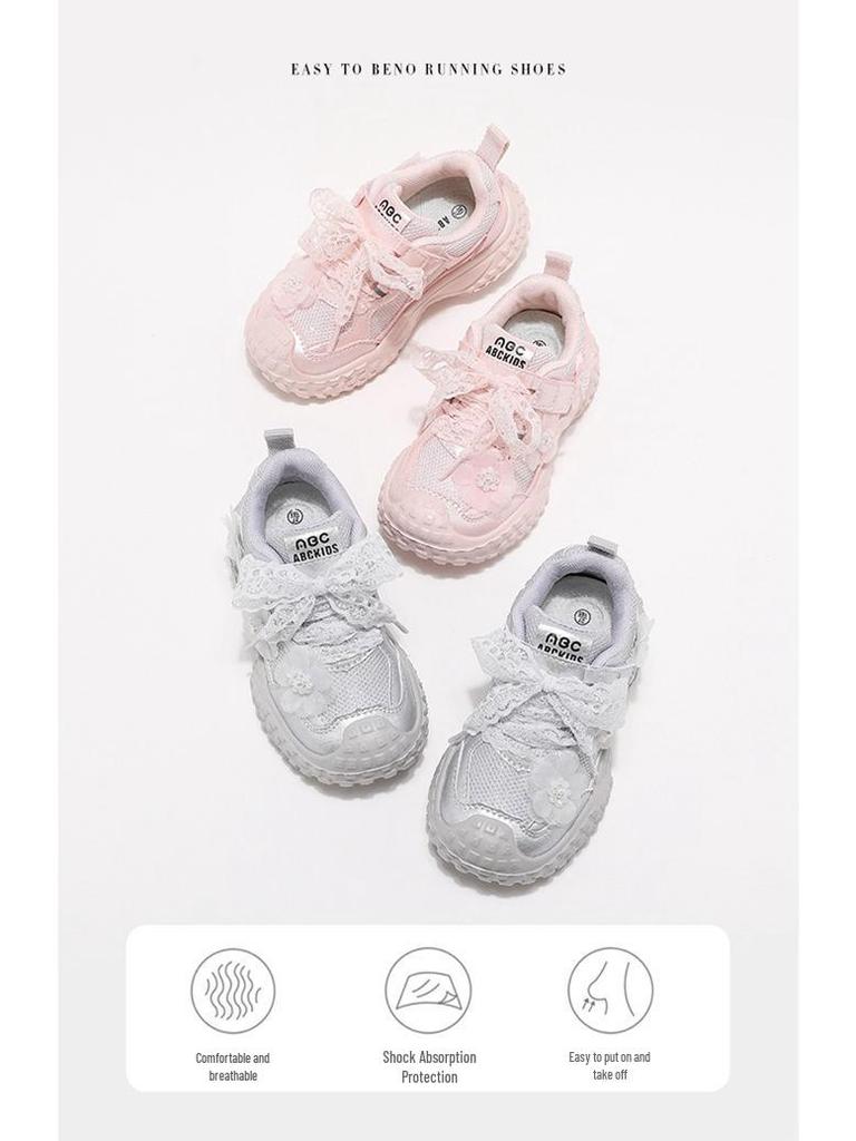 ABCkids7336 Girls' Lace-Up Soft Sole Sneakers - Spring/Autumn 2025
