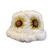 Rabbit Fur Lion Hat National Fashion Wool Hat Women's Winter Cute Plush Fisherman Hat  Plush Knitted Hat Tiger Head Hat Trendy