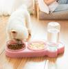 Pet Dogs Cats Double Bowls Food Water Feeder Container Dispenser for Dogs Cats Drinking Bowl