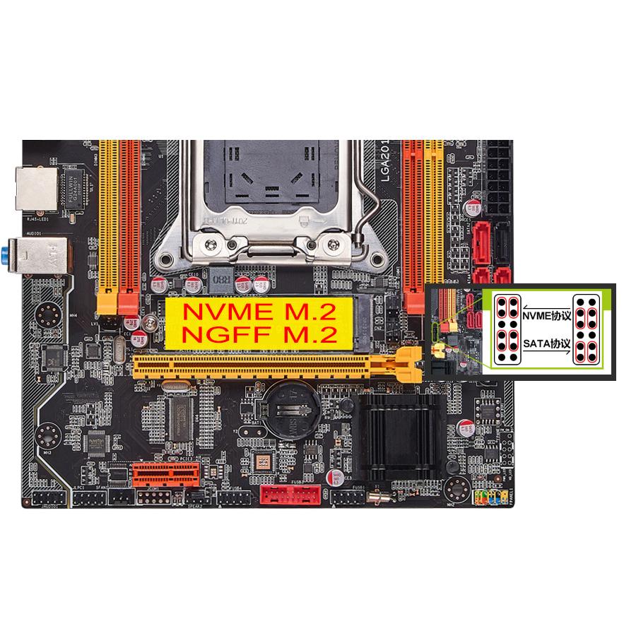 X79 Desktop Motherboard LGA 2011 Support Intel Xeon E5 V1&V2 Processor DDR3 ECC