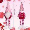 Valentines Day Long Legs Gnomes Decorations Handmade Scandinavian Tomtes Stuffed Plush Dolls Tabletop Shelf Elf Ornament