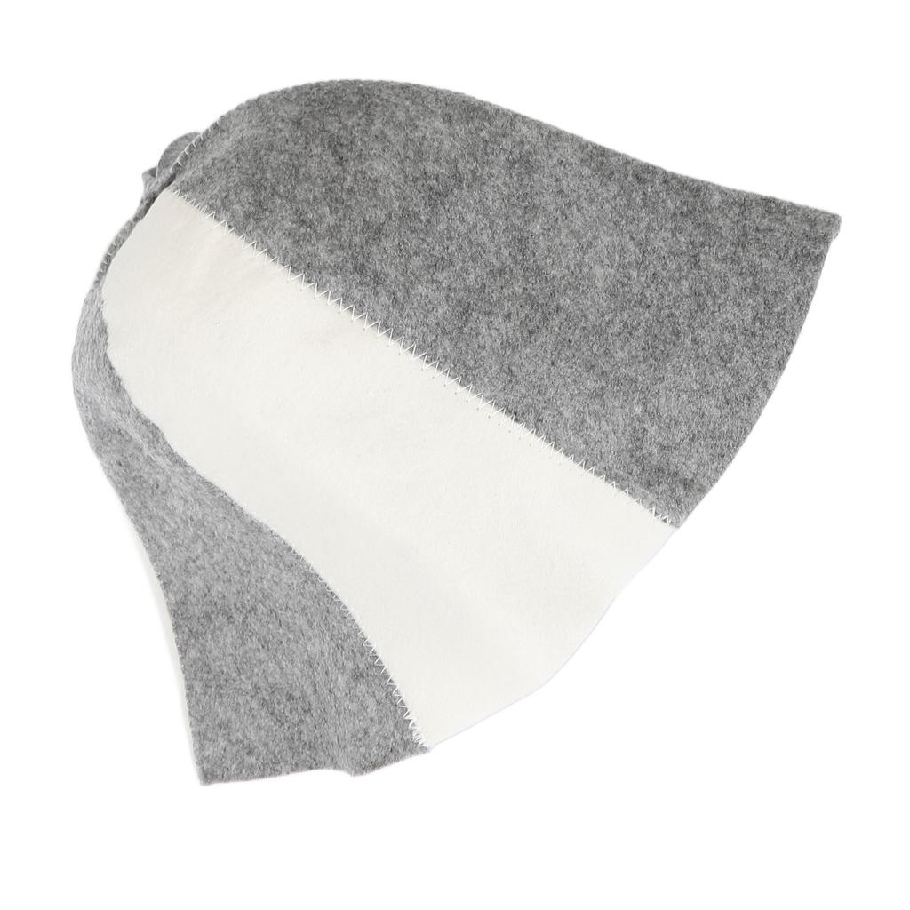 Saunahut Wasseraufnahme Atmungsaktiv Kopfschutz Filz Saunakappe Badehaarhut für Männer Frauen