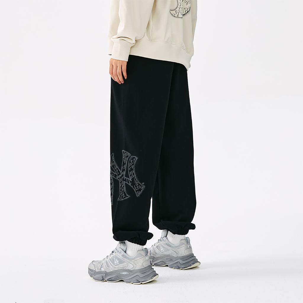 New MLB New York Yankees Basic Collection 25FW Knitted Sweatpants Unisex Standard Black 3APTB1454-50BKS